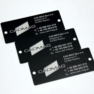 Aluminiowa wizytówka z twoim logo – 100mm x 40mm