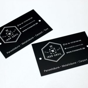 Aluminiowa wizytówka z twoim logo – 80mm x 50mm