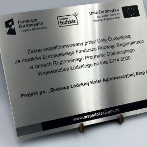 Metalowa tabliczka unijna – 200mm x 150mm