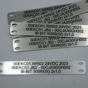 Metalowa tabliczka opisowa – 100mm x 15mm